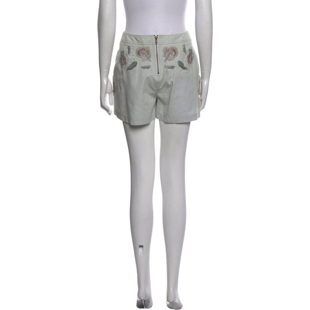 Anthropologie Suno Shorts XS High Rise Embroidered Grey Boho Cottage Summer - Picture 13 of 13